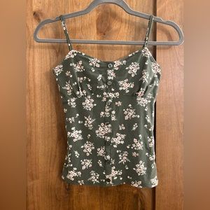 Green and floral no boundaries camisole size extra small!